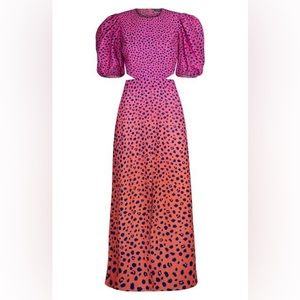 Brand New with tags AFRM liza puff sleeve cutout long dress size xs